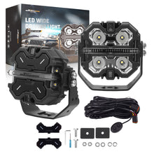 Laad de afbeelding in de galerijviewer, 3.5 160W LED Pod Light Spot Beam DRL voor Truck geschikt voor White Amber Side Shooter IP68