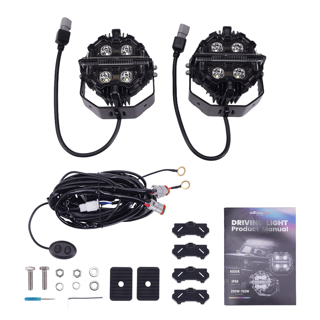 5 inch LED Koplamp RGB DRL voor SUV 4X4 Marine Spot Beam 270° 6000K 12V IP68