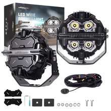 Laad de afbeelding in de galerijviewer, 5 178W LED Driving Light Spot Beam voor 4X4 Truck geschikt voor White DRL Side Shooter IP68