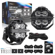 Laad de afbeelding in de galerijviewer, 5 178W LED Driving Lights Spot Beam DRL geschikt voor White Amber Pod Lights IP68 270° 6000K