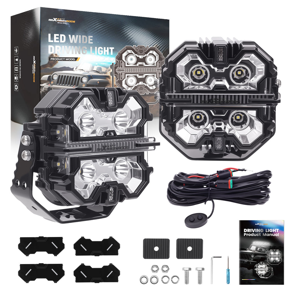 5 178W LED Driving Lights Spot Beam DRL voor SUV 4X4 Truck geschikt voor White Amber 270° IP68