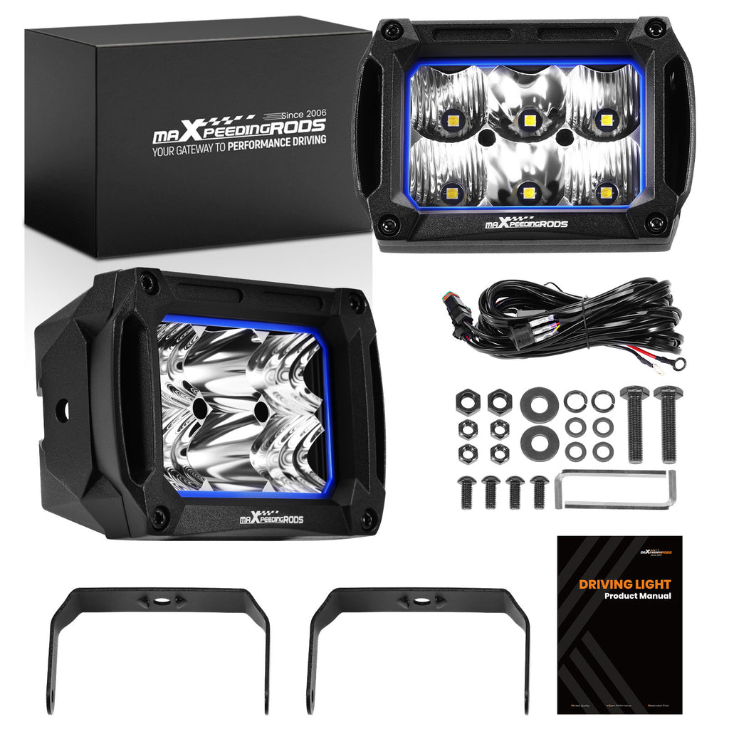 4.4inch 60W LED Driving Auxiliary Light voor Off-Road 6000lm IP67 Spot Flood