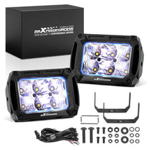 Laad de afbeelding in de galerijviewer, 4.4in 60W LED Pod Work Lights Rectangular Spot Flood compatible for Jeep Wrangler Truck