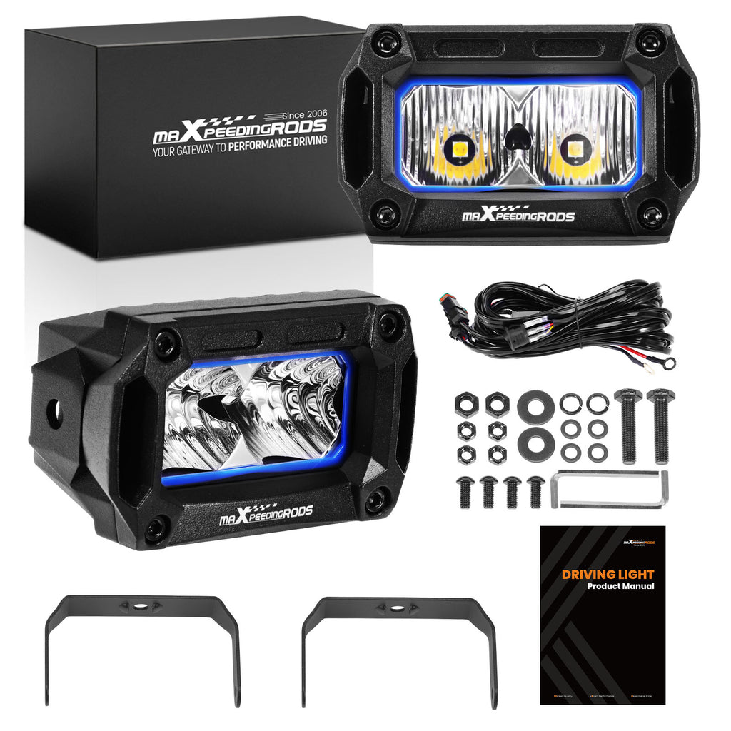 3.3inch LED Auxiliary Light Universal 20W Flood Beam 2000lm IP67 Off-Road