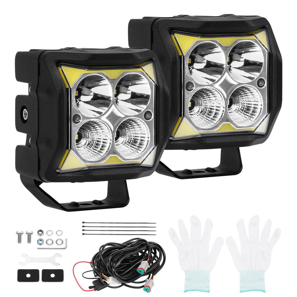 110W 4 LED Off-Road Driving Light Universal 11040LM Auxiliary geschikt voor White Amber IP68