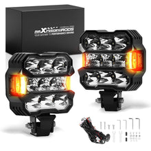 Laad de afbeelding in de galerijviewer, 4.5in LED Auxiliary Driving Light 80W Spot Flood IP67 Amber DRL compatible for Jeep SUV