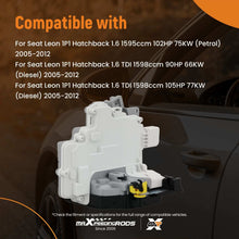 Laad de afbeelding in de galerijviewer, Door Lock Component Set compatible for Seat Leon 1P1 1P0839016 2005-2012 Right new