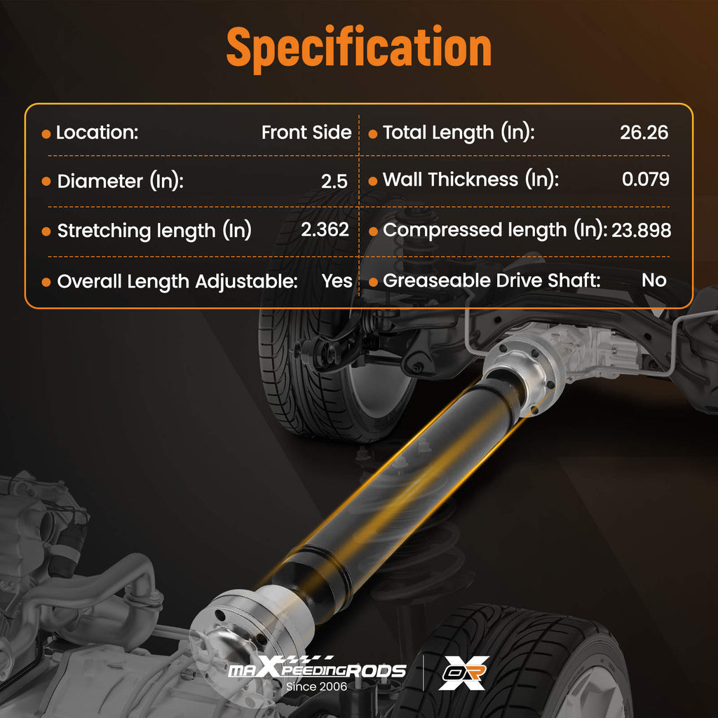 Front Driveshaft Propeller Shaft compatible for Mercedes-Benz GL/M/R-Class W164 X164 V251
