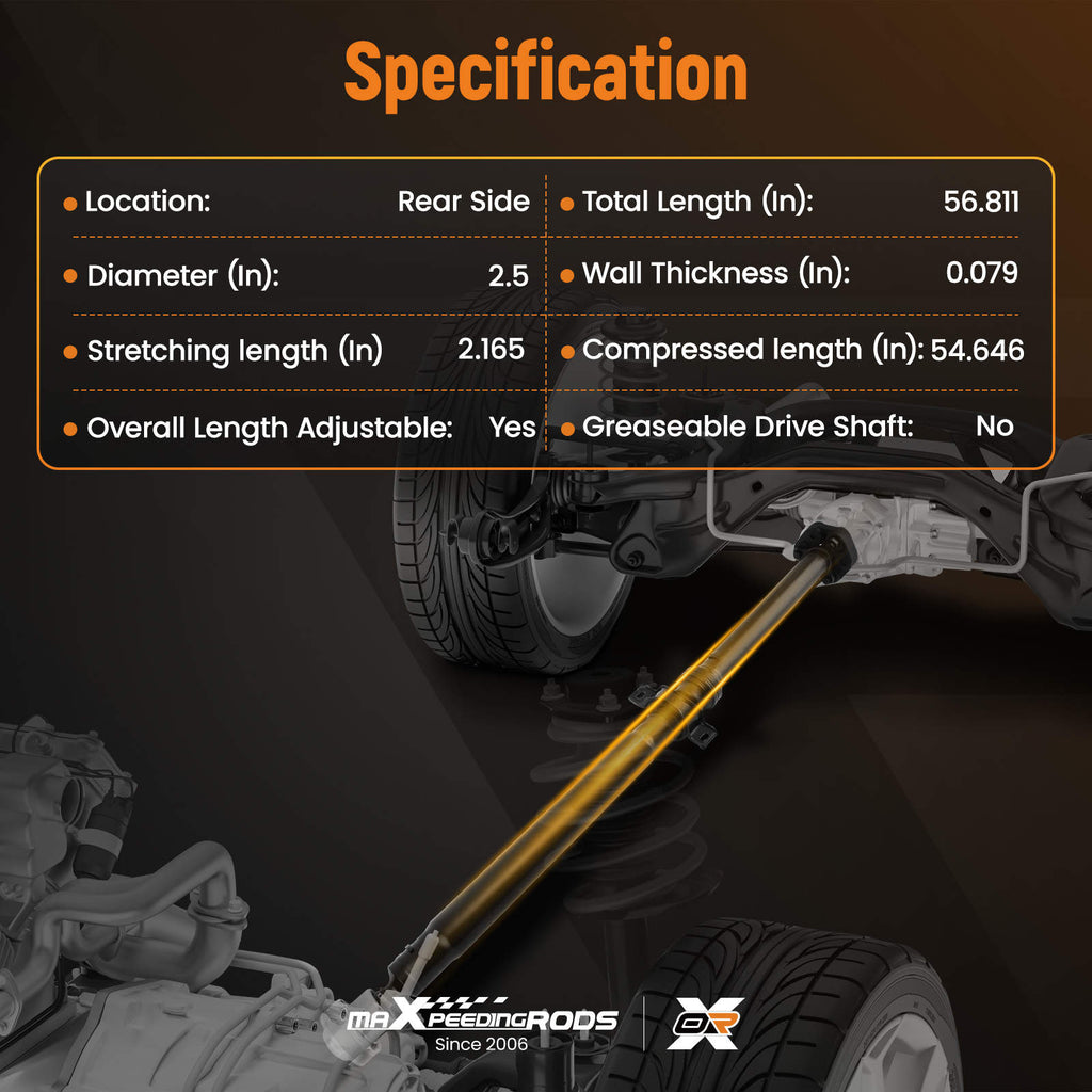 Rear Driveshaft Prop Shaft Assembly compatible for Mercedes Benz W164 ML320 ML350 ML450 AWD