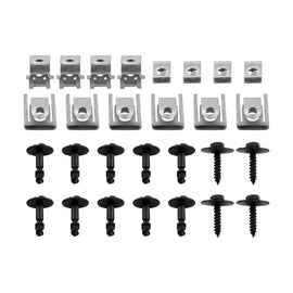 Compatible for Splash Guards+Clips+Radiator Support Cover compatible for Audi A6 (4G/C7) A7 (4G) 2011-18
