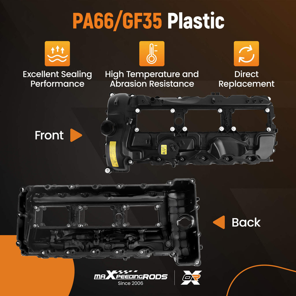 Valve Cover + Gaskets compatible for BMW 135i 335i 535i X1 X3 X4 X5 X6 xDrive35i N55 3.0T