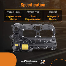 Laad de afbeelding in de galerijviewer, Compatible for BMW F10 F25 X1 X3 X4 X5 Z4 228i 320i 328i 428i 528i 2012 - 2016 Engine Valve Cover