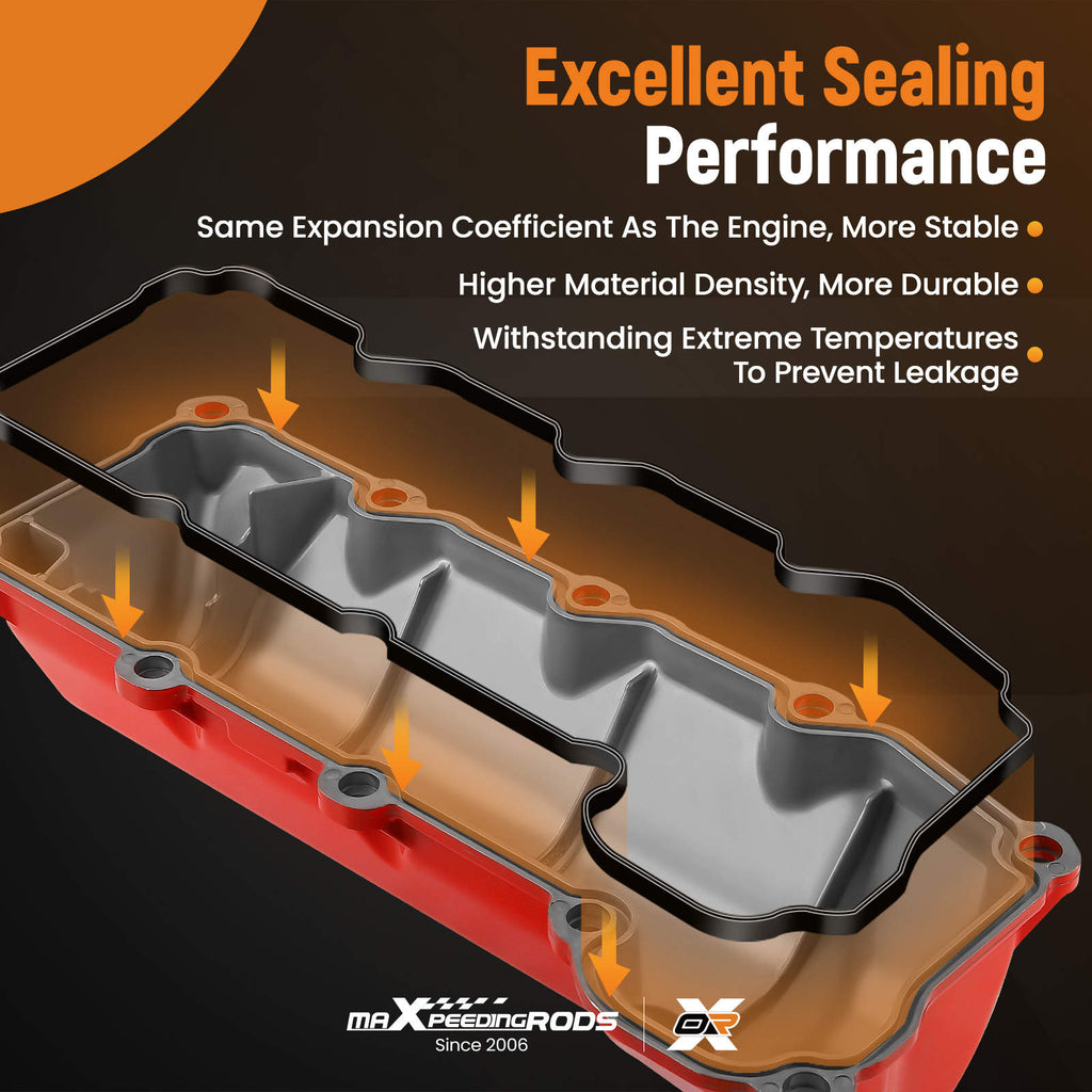 Aluminum Valve Cover Set compatible for Dodge Dakota compatible for Durango compatible for RAM 1500 3.7L V6 2004-2010