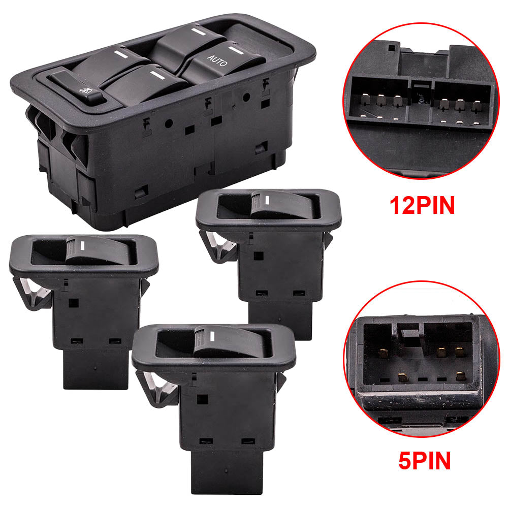 1x Master en 3x Single Power Window Switch geschikt voor Ford Territory SX SY SZ 2004-2014