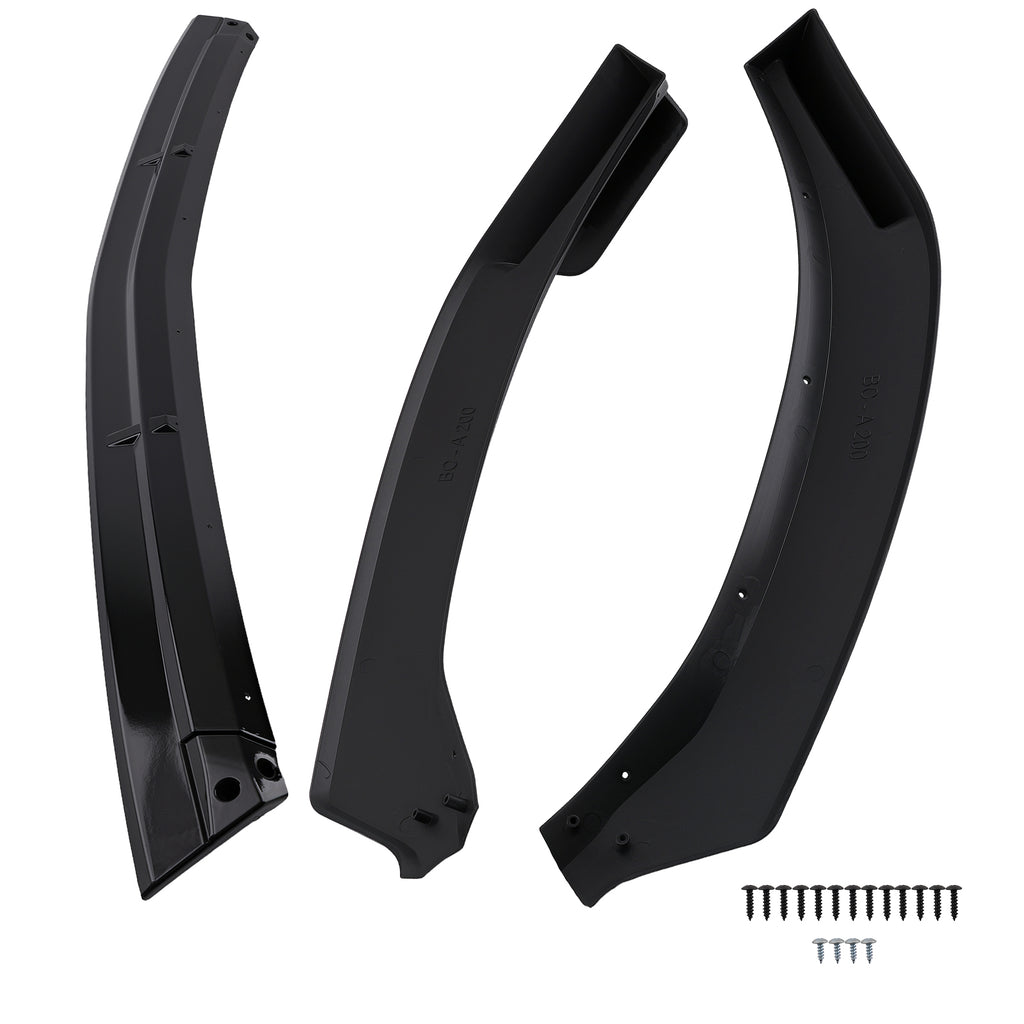 3PCS Voor Lip Splitter Kit geschikt voor Mercedes CLA W118 C118 X118 2019 Gloss Black