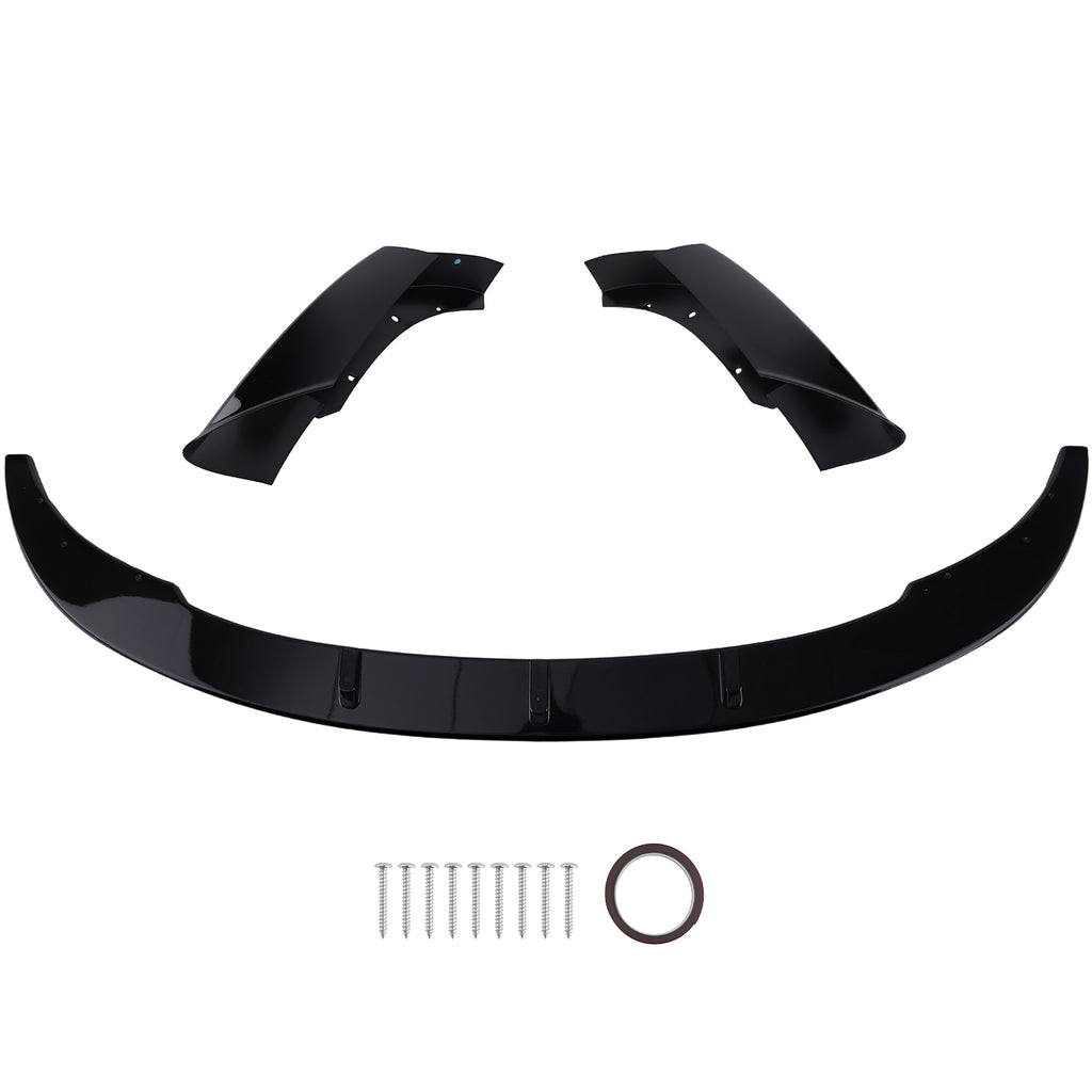 Black Voor Bumper Splitter geschikt voor BMW F10 F11 5 Series M Sport 2009-2017