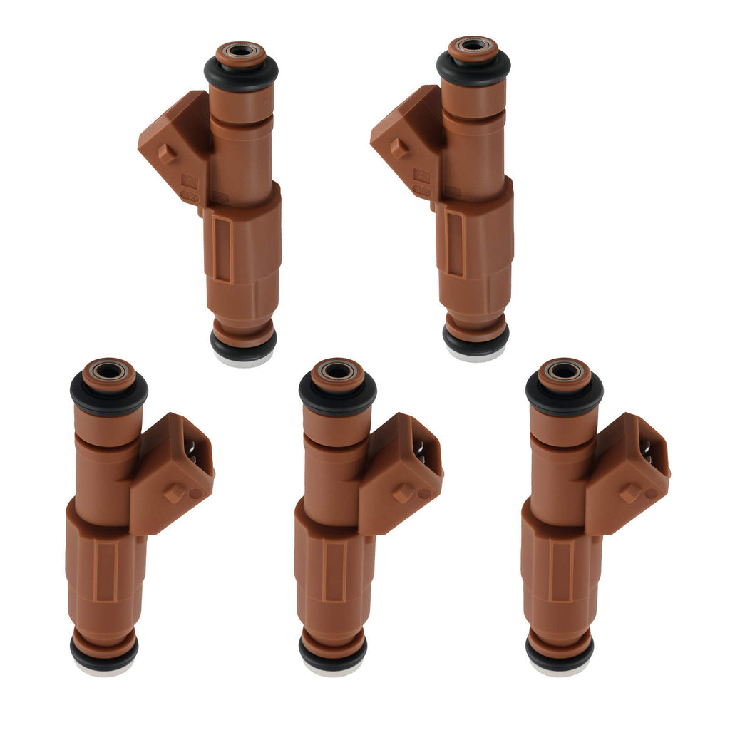 5PCS Fuel Injectors compatible for Volvo S60 V70 C70 XC70 XC90 L5 2.4L 2.5L 0280155831