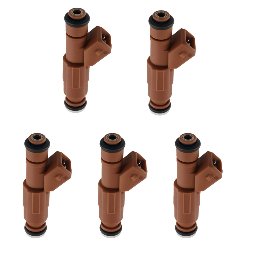 5PCS Fuel Injectors compatible for Volvo S60 V70 C70 XC70 XC90 L5 2.4L 2.5L 0280155831