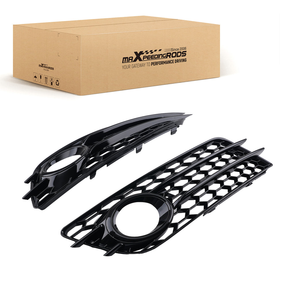 Pair Voor Bumper Fog Light Grille Cover geschikt voor Audi A4 1.8L Turbocharged 2008-2012