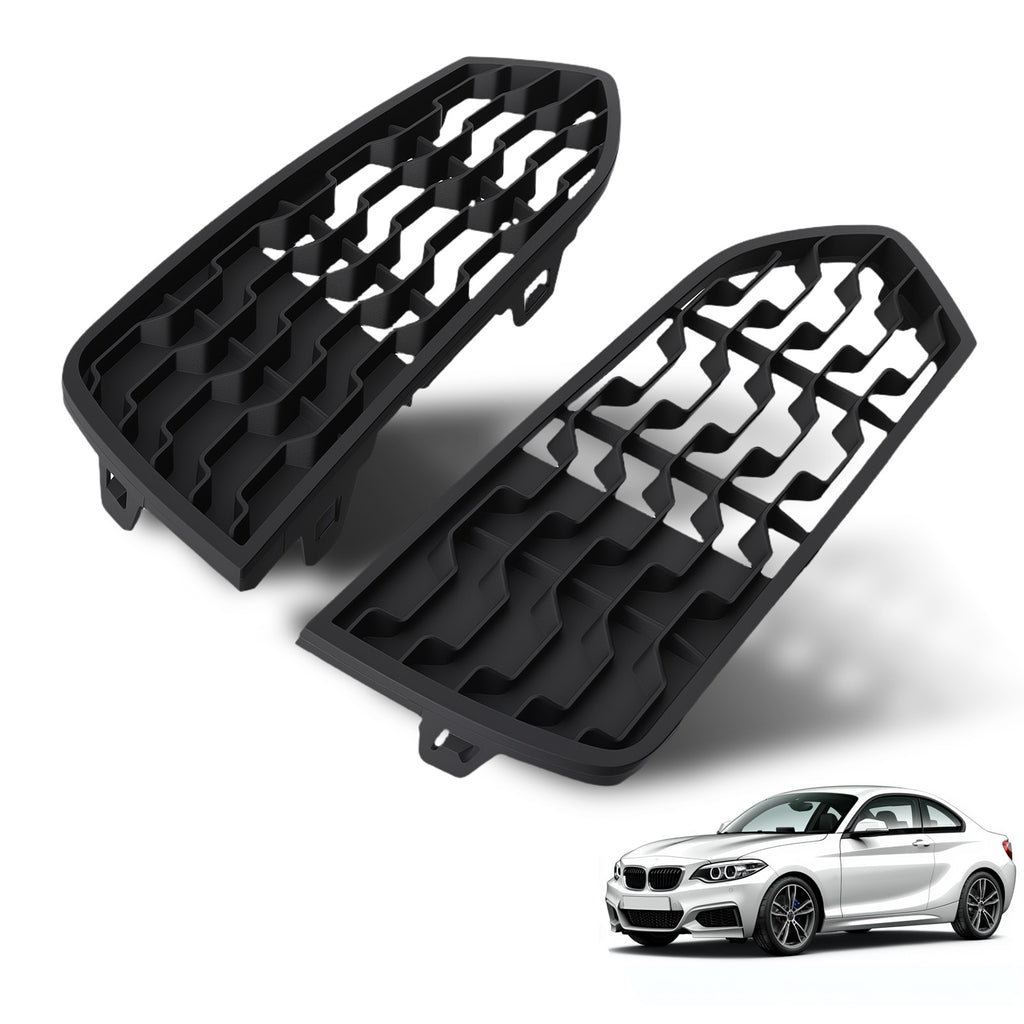 2X Fog Lamp Grille Cover geschikt voor BMW F22 F23 2 Series 218i 220i 228i 230i 2012-2021