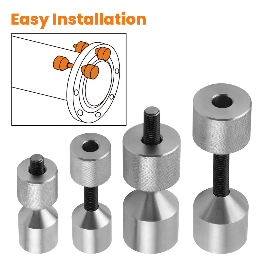 4x Flange Two Hole Pin-Stainless Steel Set 1-1/8 1-5/8 Diameter