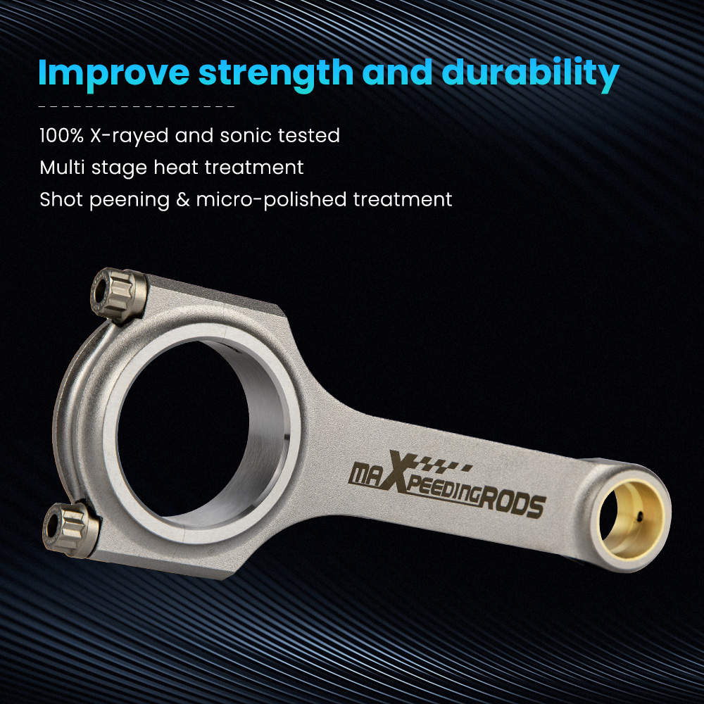 Forged H-Beam Engine H-Beam Connecting Rod+ARP2000 Bolts compatible for Fiat 500 5.118 New