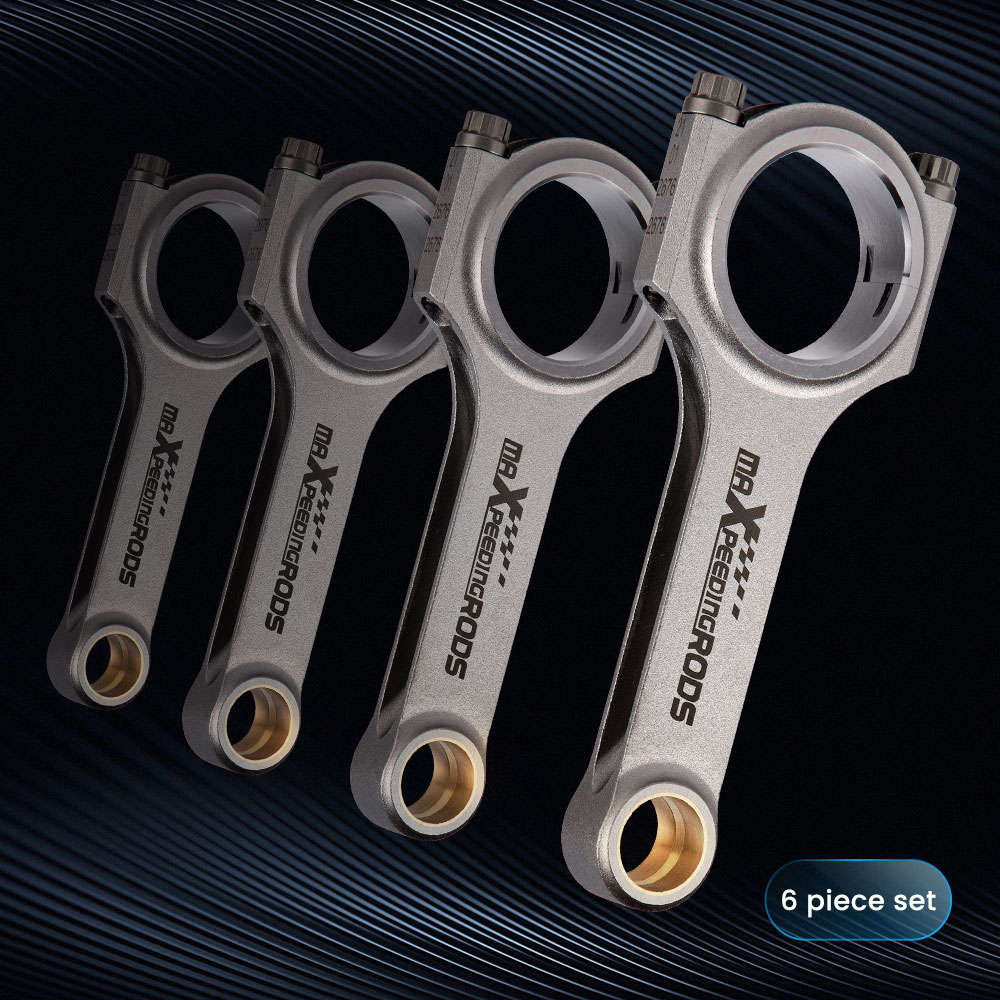 6 Pieces Connecting Rod Conrods compatible for Triumph TR6 Late 1300 GT6 4340 EN24 H-Beam