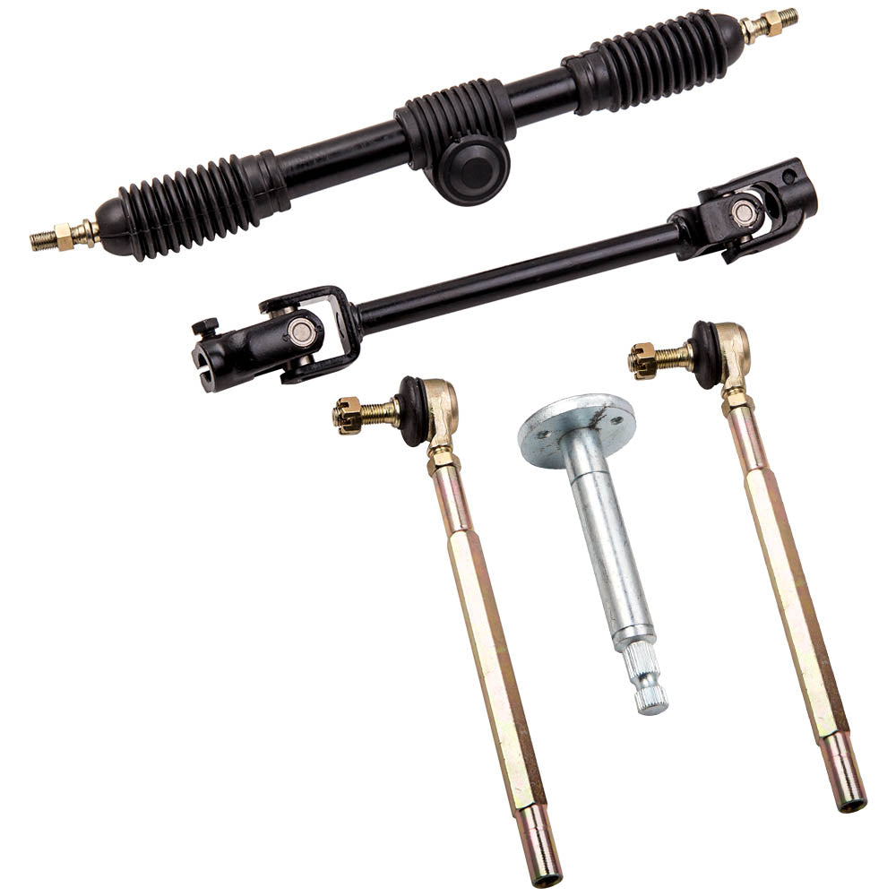 Universal 110cc Go Kart Steering Wheel Parts Assembly Set Adjustable Shaft
