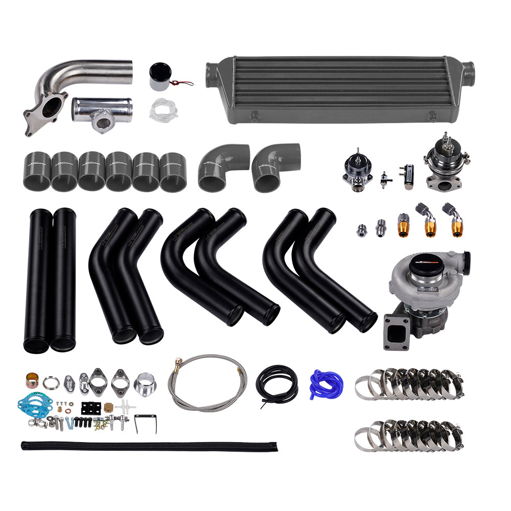 turbo installation rebuilding kits t3/t04e type w/ oil linesintercooler pipings