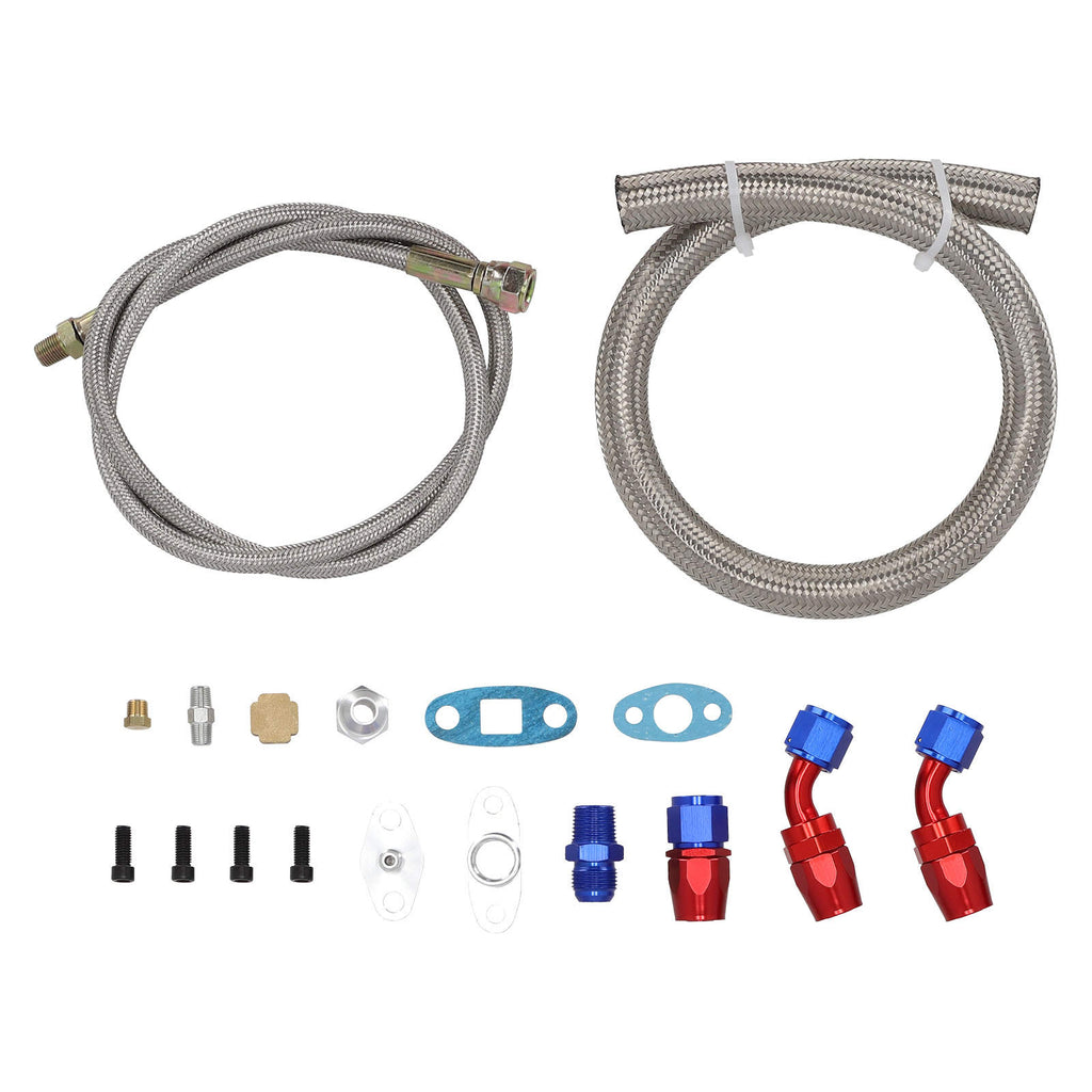 Universal T3/T4 T04E Turbocharger Kit for 1.5L-3.0L Engine w/ Intercooler BOV Wastegate