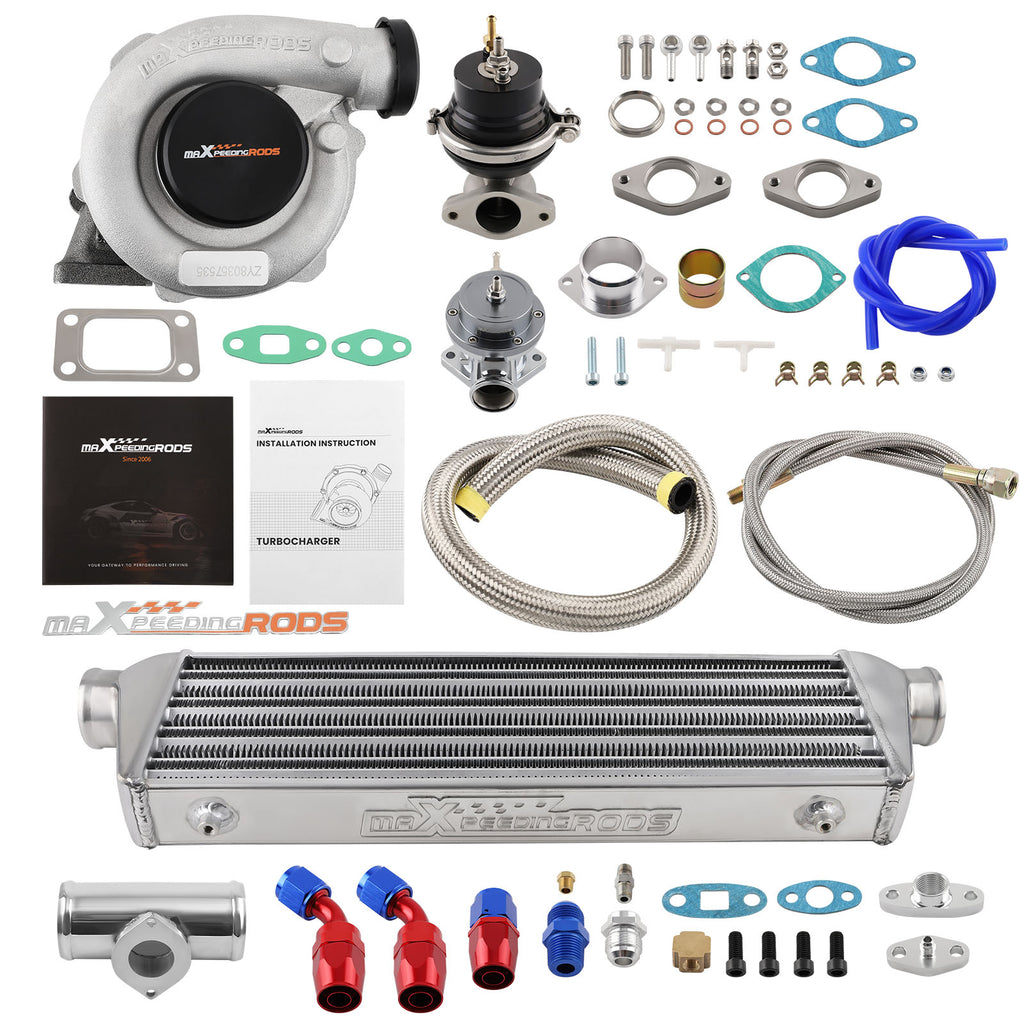 T04E Turbo Kit Intercooler Turbo Wastegate Exhaust Klep Controller Downpipe