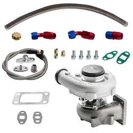 T3 T4 t04e Turbo Charger 0.5 A/R 0.63 T04E w/ oil inlet Linefeed return lines