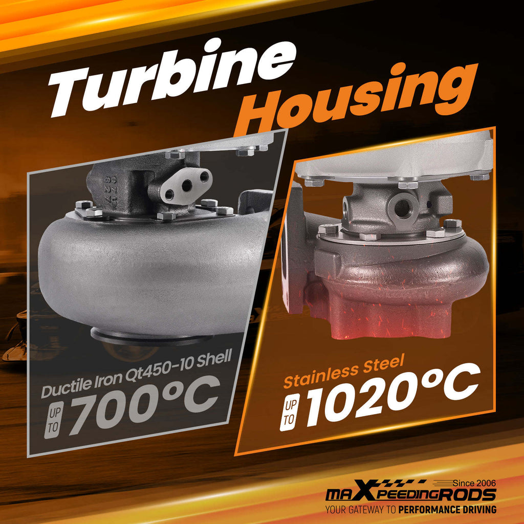 T25 for GT2871 GT2860 Dual Ceramic Ball Bearing Billet Universal Turbo Turbocharger A/R 0.64/0.6