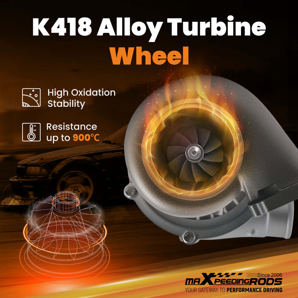 For GT3037 GT3076 T3 V-Band Turbo up to 500BHP Turbocharger .82 A/r .60 Turbolader