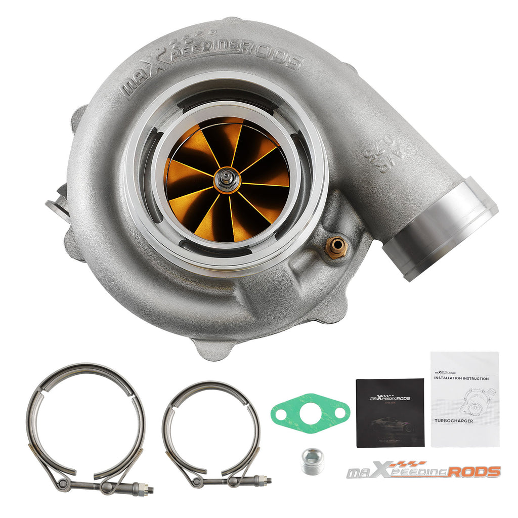 Upgrade Ball Bearing Turbo 1050HP Billet Wheel 0.8 A/R V-band Turbine Housing