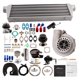 Voor GT3582 GT35 2.5 Inch Turbo Intercooler + Piping + BOV + Wastegate + 4-in-1 Gauge Performance
