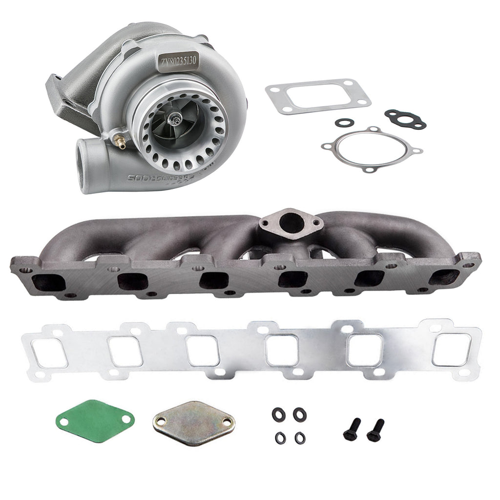 Turbo Spruitstuk Kit voor GT35 GT3582 T3 a/r .63 geschikt voor Nissan Safari TD42 TB42 TD45 TB45