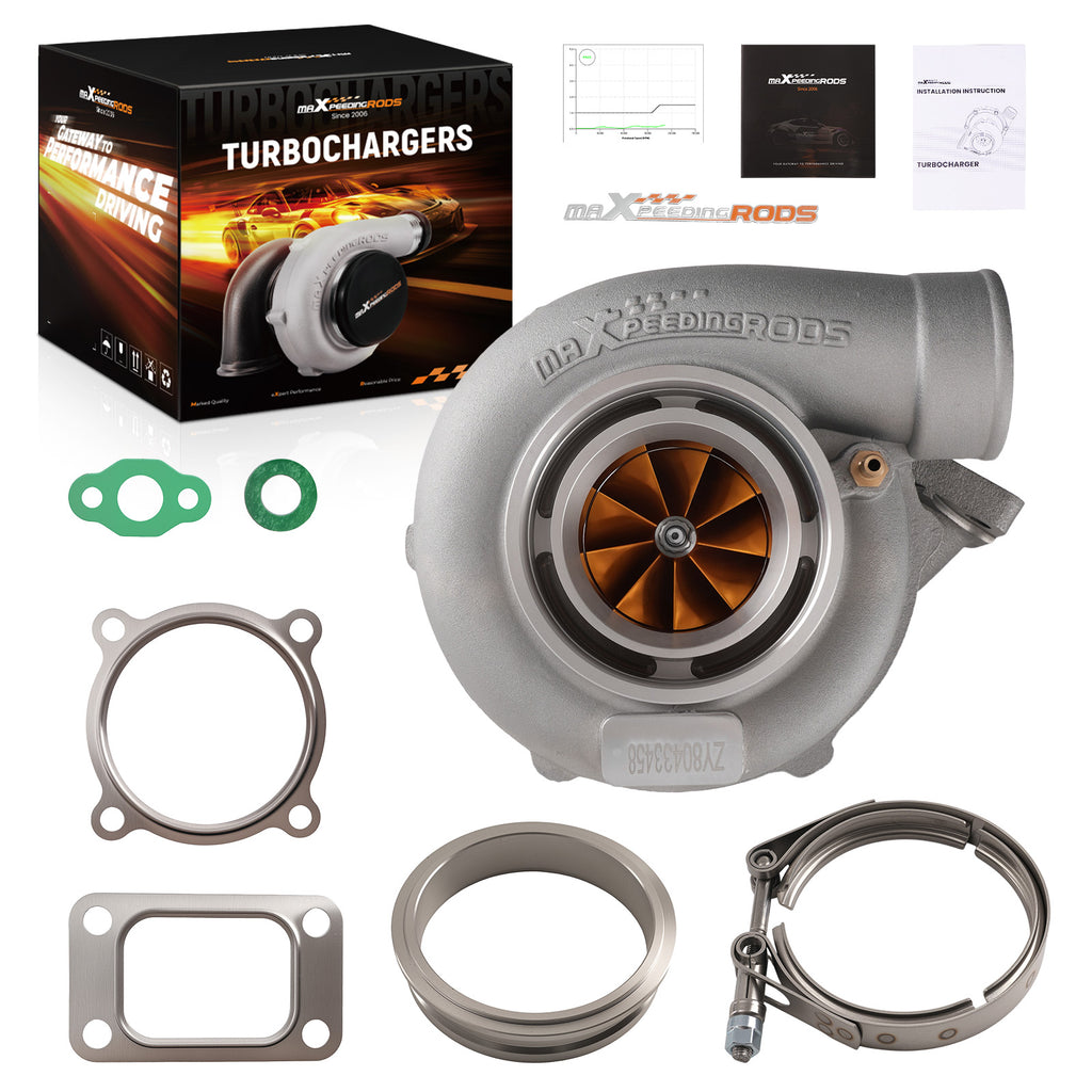 Voor GT35 GT3582 Billet Turbo Anti-Surge T3 V-Band 0.63 0.7 A/R Universal voor 3-6.0L