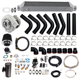 Universal T3T4 Turbocharger Intercooler+ Piping+ Wastegate compatible for BMW 328i 325i 323i