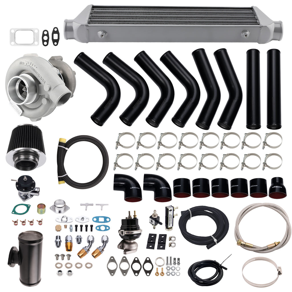 Kit Turbo T3 T4 + Intercooler +Tuberías +BOV +Wastegate compatible for BMW E36 328i 94-99