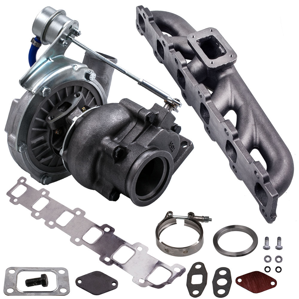 Auspuffkrümmer mit Turbocharger compatible for Nissan Patrol GQ GU TD42 4.2L + Dichtungen