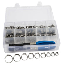 Laad de afbeelding in de galerijviewer, 170 piezas stainless hose clamps 1 ear clamps 5.8-21mm abrazaderas de manguera