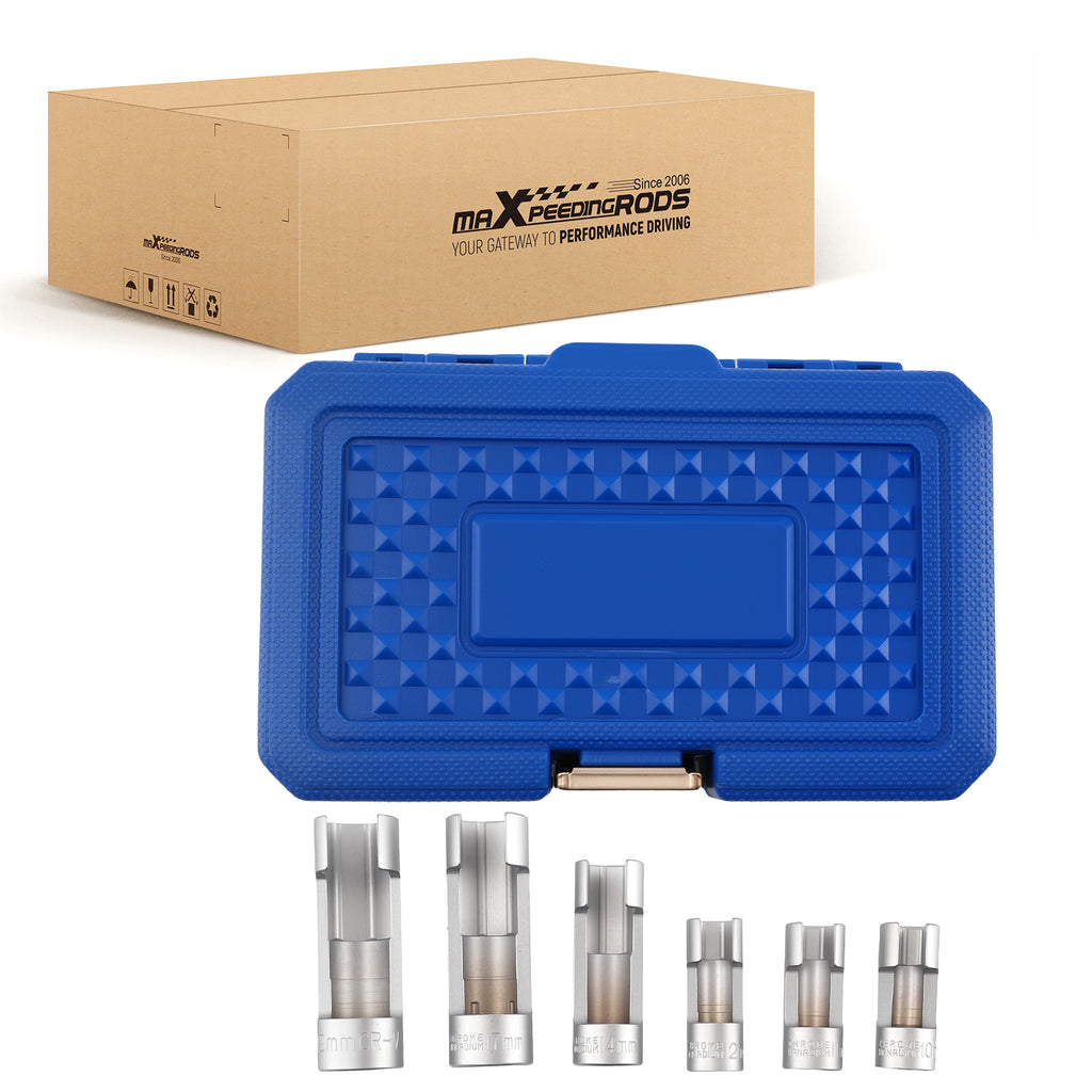 6 Piece Difficult Access Socket Set 3/81/2 Drive 10-19mm voor Auto Repair