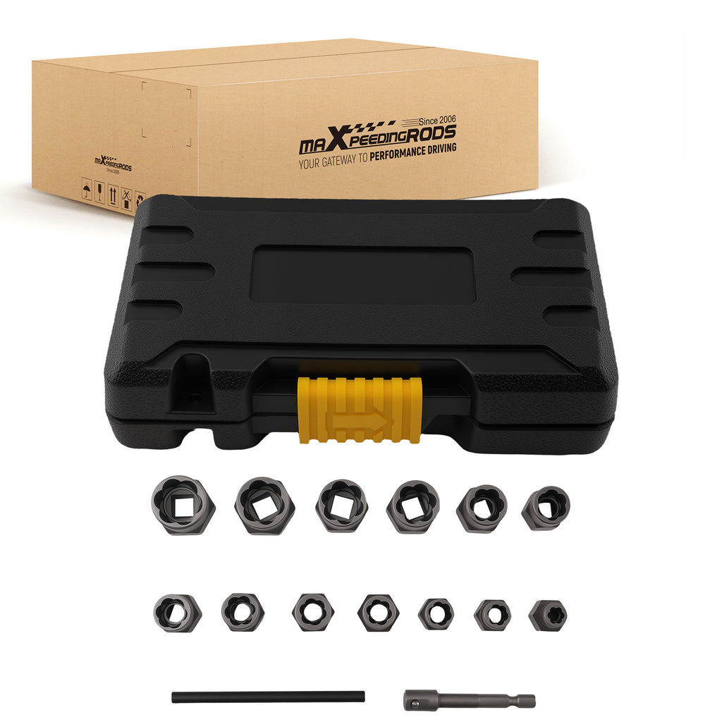 13pc Bolt Extractor Socket Set 1/4-3/4in Impact Removal Tool Kit
