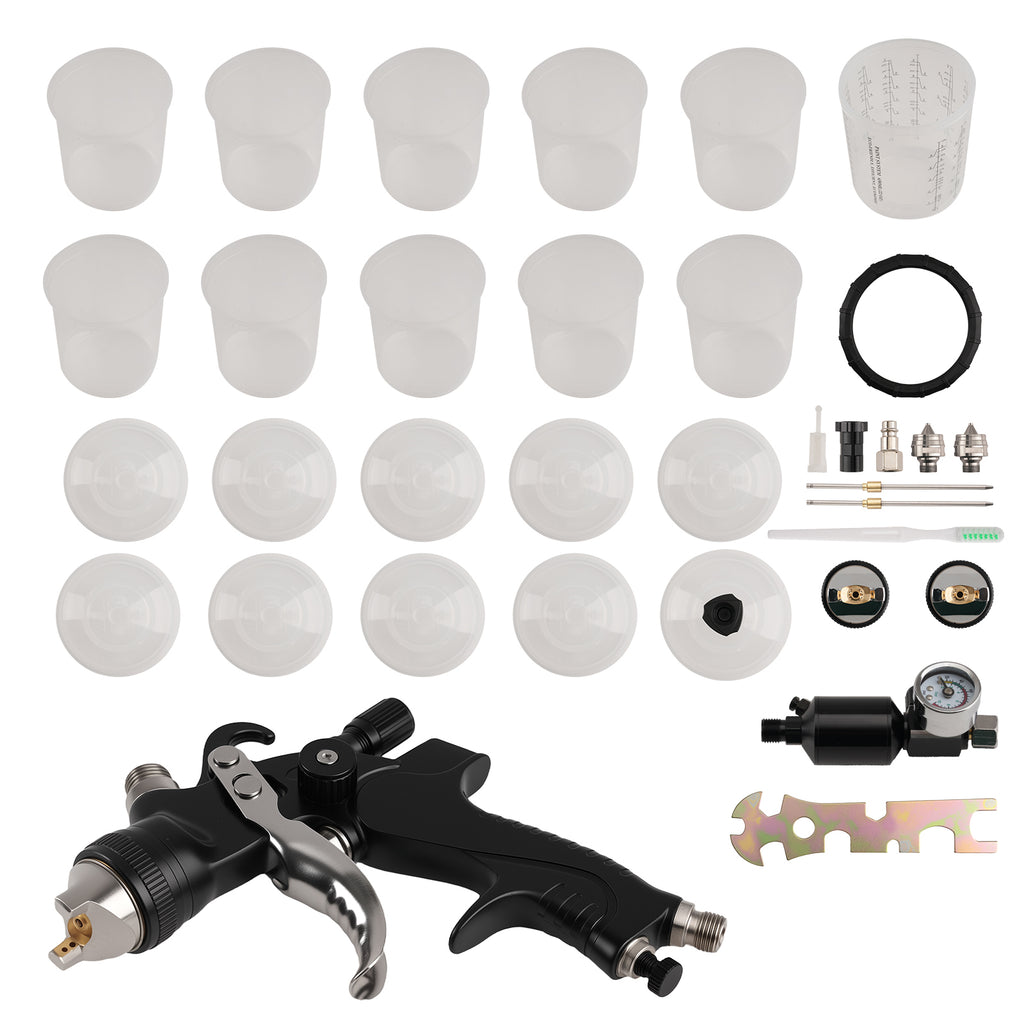 600cc Gravity Feed Paint Gun 1.4/1.7/2.0mm voor Vehicle Car Paint Projects