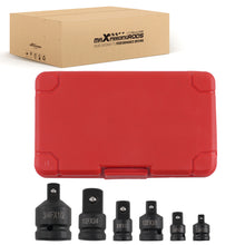 Laad de afbeelding in de galerijviewer, 6 PC Impact Socket Adapter Reducer Set 1/4 3/8 1/2 Drive Chrome Vanadium Steel
