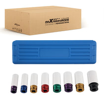 Laad de afbeelding in de galerijviewer, 1/2 Drive Deep Impact Set 8pc voor Alloy Wheels 15-27mm Socket Thin Wall 6pt