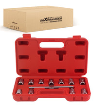 Laad de afbeelding in de galerijviewer, 10pc Drain Plug Socket Kit 3/8 Drive Hex Square T-Bar Key Tool Set 8-17mm