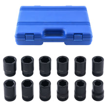 Laad de afbeelding in de galerijviewer, 1 Deep Drive Impact Socket Set 12pc 24-41mm 80mm CR-V 6 Point Hex Tools