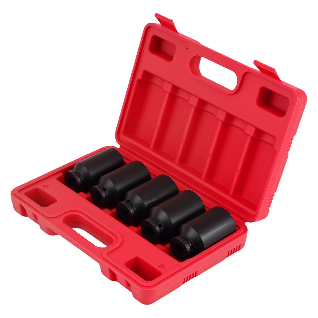 1/2 Drive Impact Socket geschikt voor Mercedes Fiat Renault 30-36mm 5Pcs 12 Point